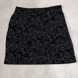 EP Pro Tech Women's Golf Skort Size 6 Black With Circle Design Side Zip …